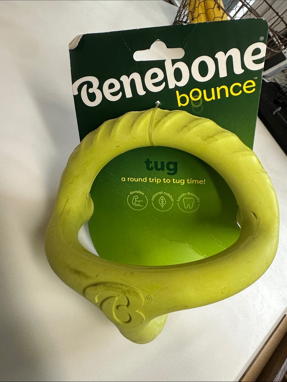 Bounce Tug Ring Toy - Lime Green